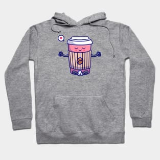 Cute Coffee Cup Meditation Yoga Cartoon Hoodie